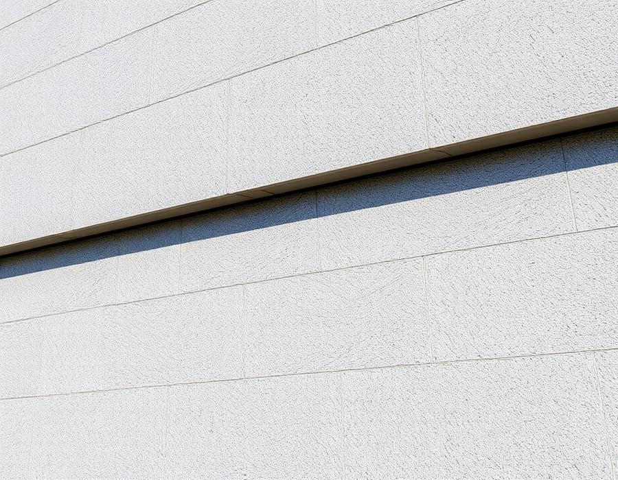 Granite cladding panels on a wall